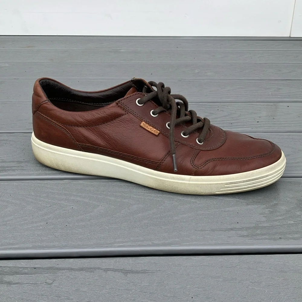 Econ Men's Soft 7 Danish Design Leather Sneakers Brown Size EU 47/US 13/13.5